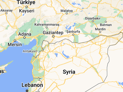 Map showing location of Manbij (36.52815, 37.95495)