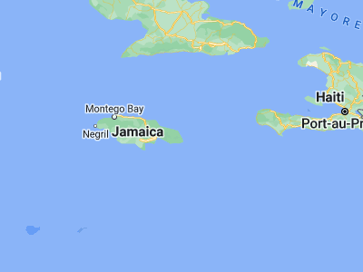 Map showing location of Manchioneal (18.03969, -76.28265)