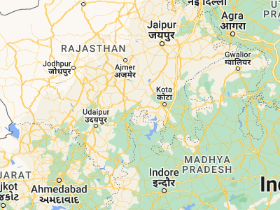 Map showing location of Māndalgarh (25.19407, 75.07215)