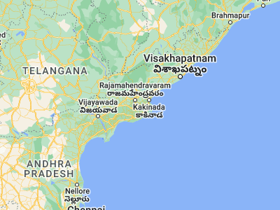 Map showing location of Mandapeta (16.86667, 81.93333)