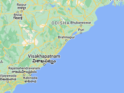 Map showing location of Mandasa (18.86667, 84.46667)