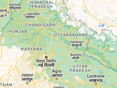 Map showing location of Mandāwar (29.48584, 78.1259)