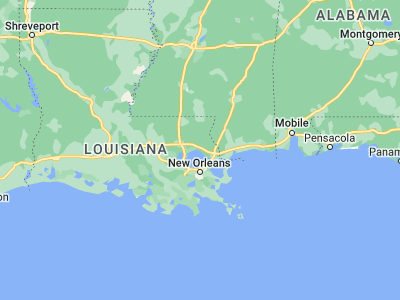 Map showing location of Mandeville (30.35825, -90.06563)