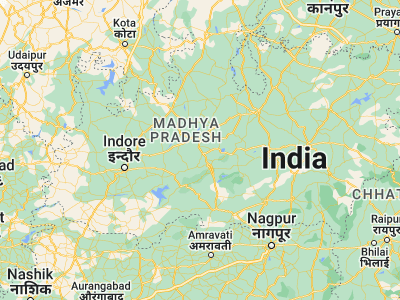 Map showing location of Mandideep (23.08166, 77.53328)