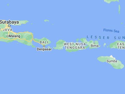 Map showing location of Mandikbatu (-8.72, 116.505)
