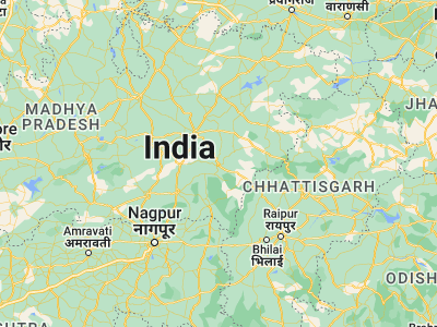 Map showing location of Mandlā (22.6, 80.38333)