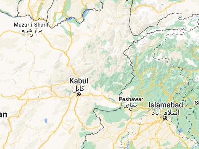 Map showing location of Mandōl (35.28403, 70.17017)