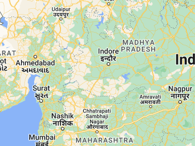 Map showing location of Māndu (22.36667, 75.38333)