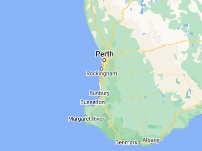 Map showing location of Mandurah (-32.5269, 115.7217)