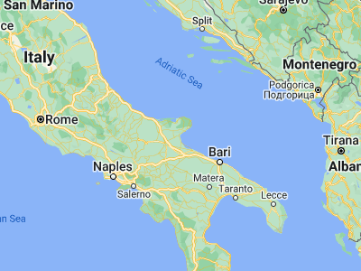 Map showing location of Manfredonia (41.62594, 15.90936)