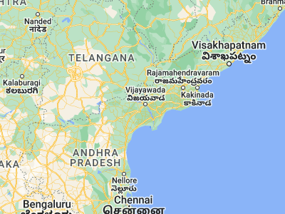 Map showing location of Mangalagiri (16.43333, 80.55)