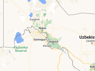 Map showing location of Manghit (42.11556, 60.05972)