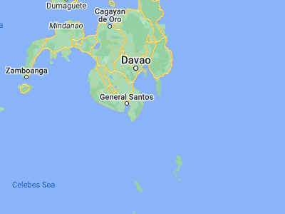 Map showing location of Mangili (6.00333, 125.68389)