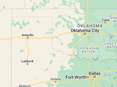 Map showing location of Mangum (34.872, -99.50426)