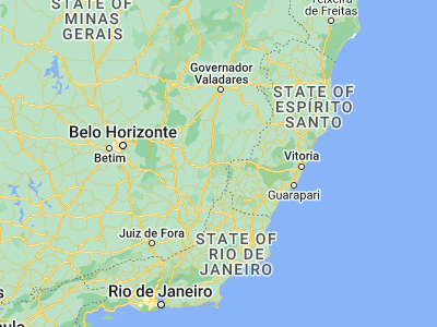 Map showing location of Manhuaçu (-20.25806, -42.03361)