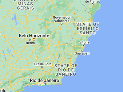 Map showing location of Manhumirim (-20.35778, -41.95806)
