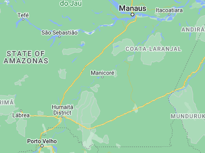 Map showing location of Manicoré (-5.80917, -61.30028)