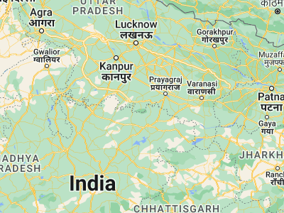 Map showing location of Mānikpur (25.06346, 81.09825)