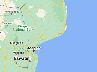 Map showing location of Manjacaze (-24.71167, 33.88278)