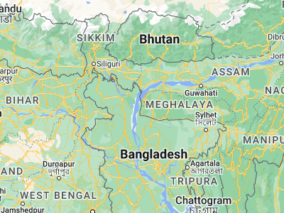 Map showing location of Mankāchar (25.53347, 89.86373)