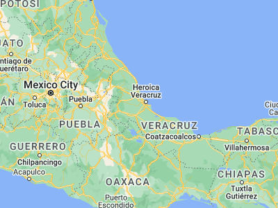 Map showing location of Manlio Fabio Altamirano (19.09419, -96.33343)