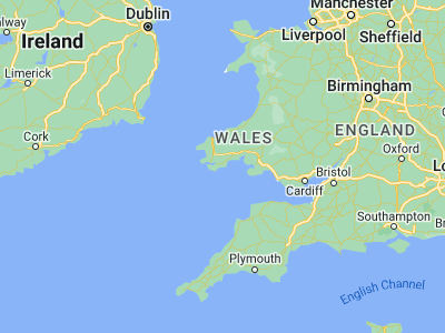 Map showing location of Manorbier (51.64583, -4.79583)