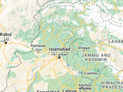 Map showing location of Mānsehra (34.33333, 73.2)