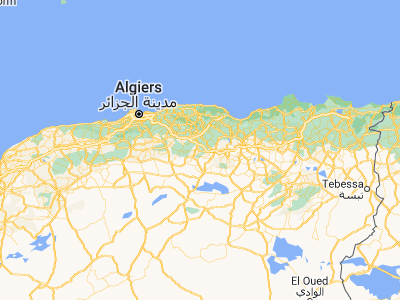 Map showing location of Mansourah (36.08725, 4.45192)
