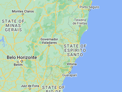 Map showing location of Mantenópolis (-18.8625, -41.12278)