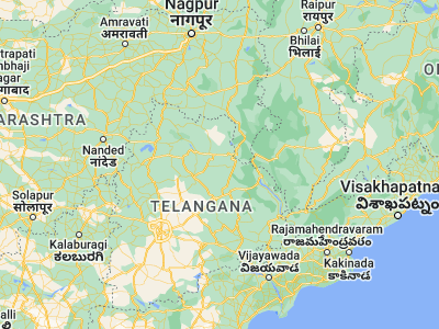 Map showing location of Manthani (18.65, 79.66667)