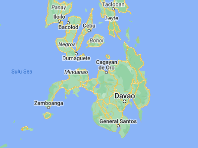 Map showing location of Manticao (8.40417, 124.28667)