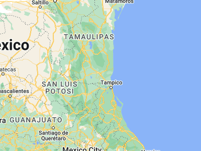 Map showing location of Manuel (22.73333, -98.3)