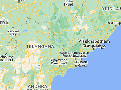 Map showing location of Manuguru (17.98102, 80.7547)