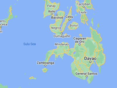Map showing location of Manukan (8.53333, 123.1)