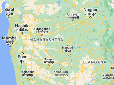 Map showing location of Mānwat (19.3, 76.5)