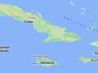 Map showing location of Manzanillo (20.34333, -77.11667)