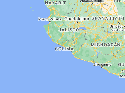 Map showing location of Manzanillo (19.05011, -104.31879)