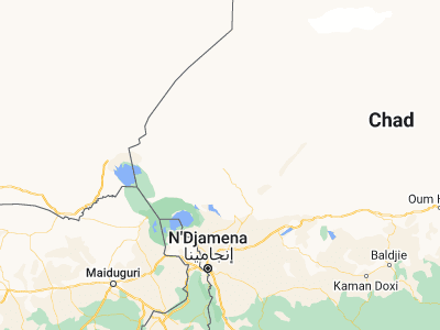 Map showing location of Mao (14.12116, 15.3103)