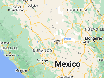 Map showing location of Mapimí (25.8338, -103.84609)