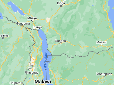 Map showing location of Maposeni (-10.58333, 35.4)
