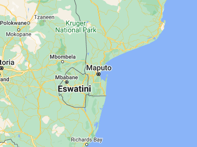 Map showing location of Maputo (-25.96553, 32.58322)