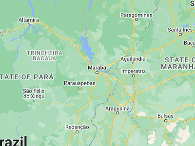 Map showing location of Marabá (-5.36861, -49.11778)