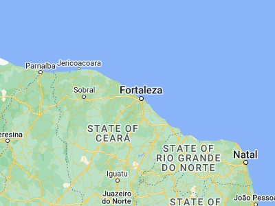 Map showing location of Maracanaú (-3.87667, -38.62556)