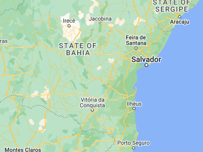 Map showing location of Maracás (-13.44111, -40.43083)