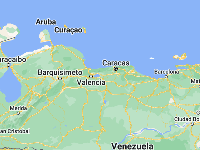 Map showing location of Maracay (10.24694, -67.59583)