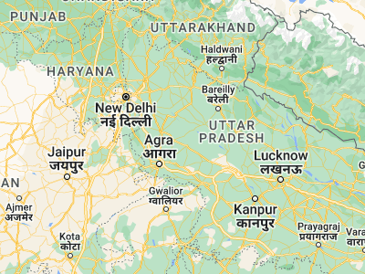 Map showing location of Mārahra (27.73645, 78.56923)
