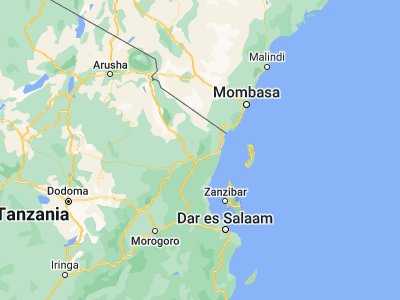 Map showing location of Maramba (-5.05, 38.61667)