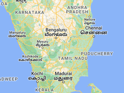 Map showing location of Mārāndahalli (12.4, 78)
