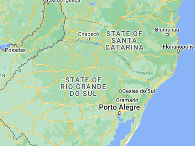 Map showing location of Marau (-28.44917, -52.2)