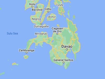 Map showing location of Marawi City (8.0034, 124.28395)